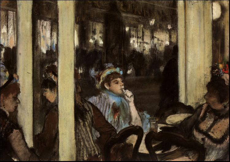 Edgar Degas Women in Front of a Cafe, Evening Sweden oil painting art